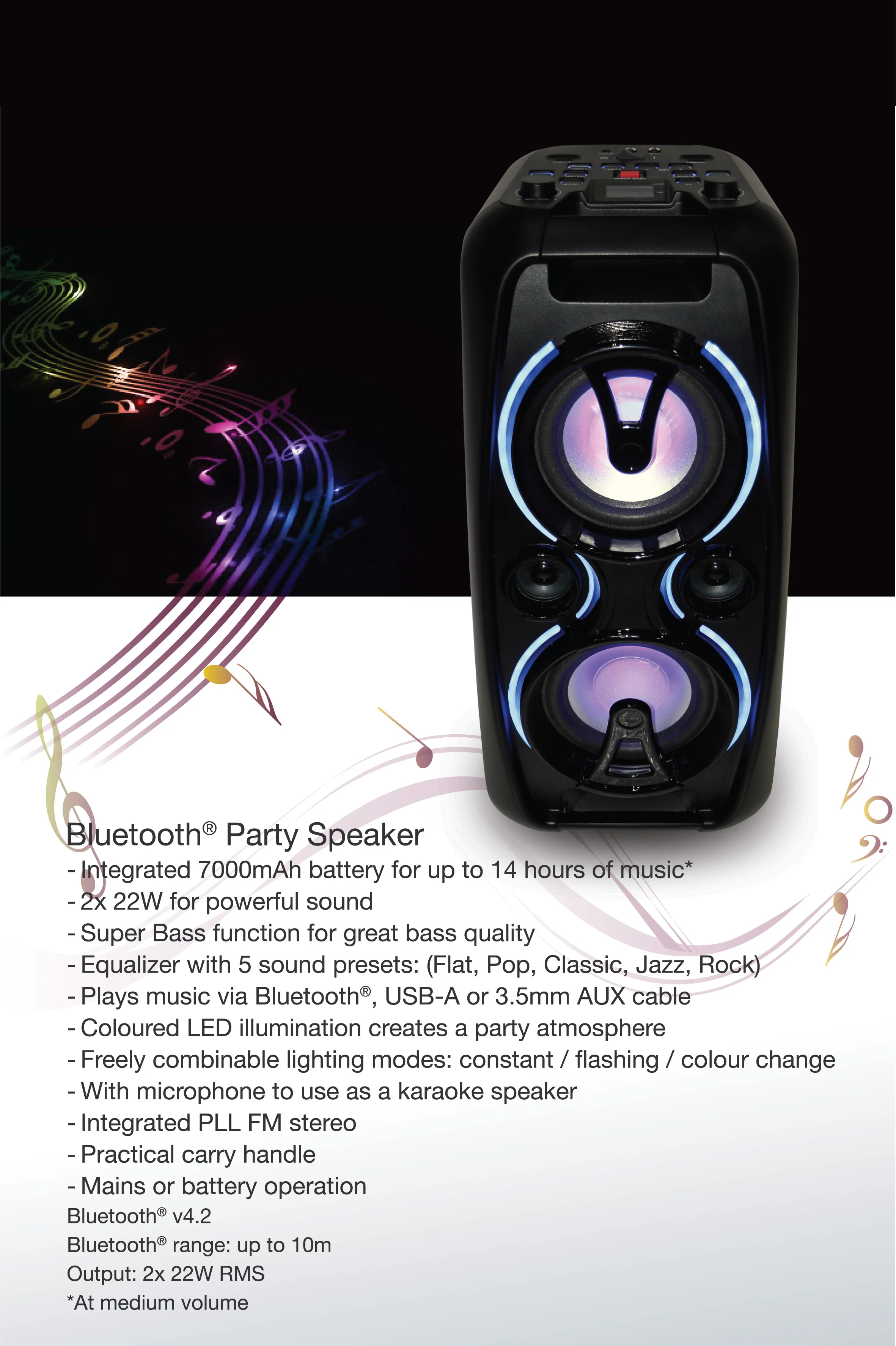 hot selling Double 10 inch speaker trolley portable speaker outdoor portable bluetooth party speaker with led - ANKUX.COM