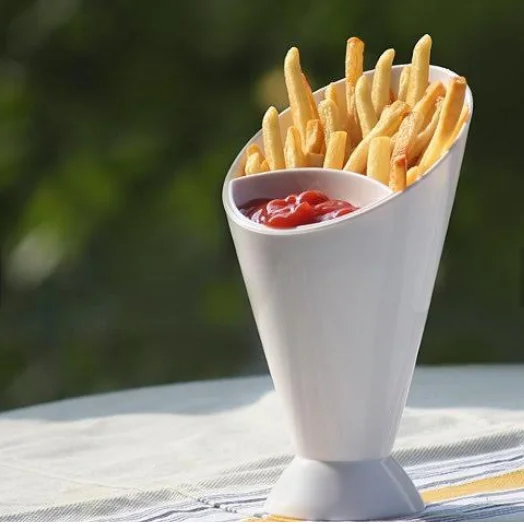 2021 Hot Sale 4-pack French Fry Cone Dipping Cups/BPA free French Fries and Veggies /Removable Dip Cup