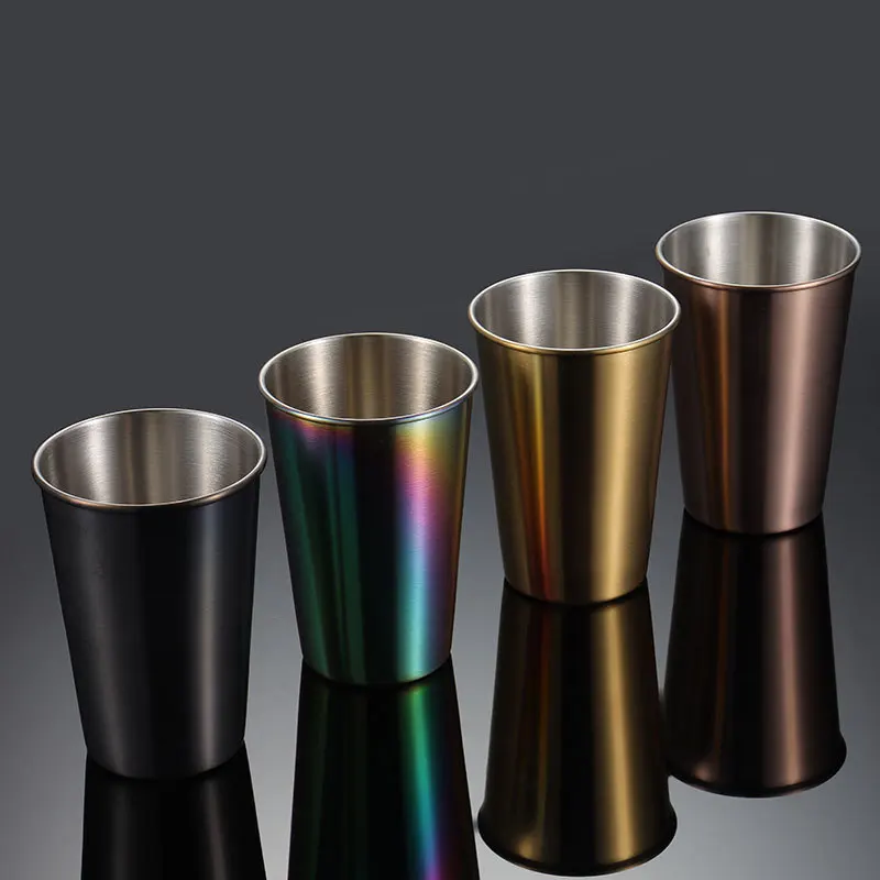 

Home Outdoor Travel Drink Cup Wine Beer Whiskey Mugs 230ml/350ml/500ml Drinking Glass Stainless Steel Cups