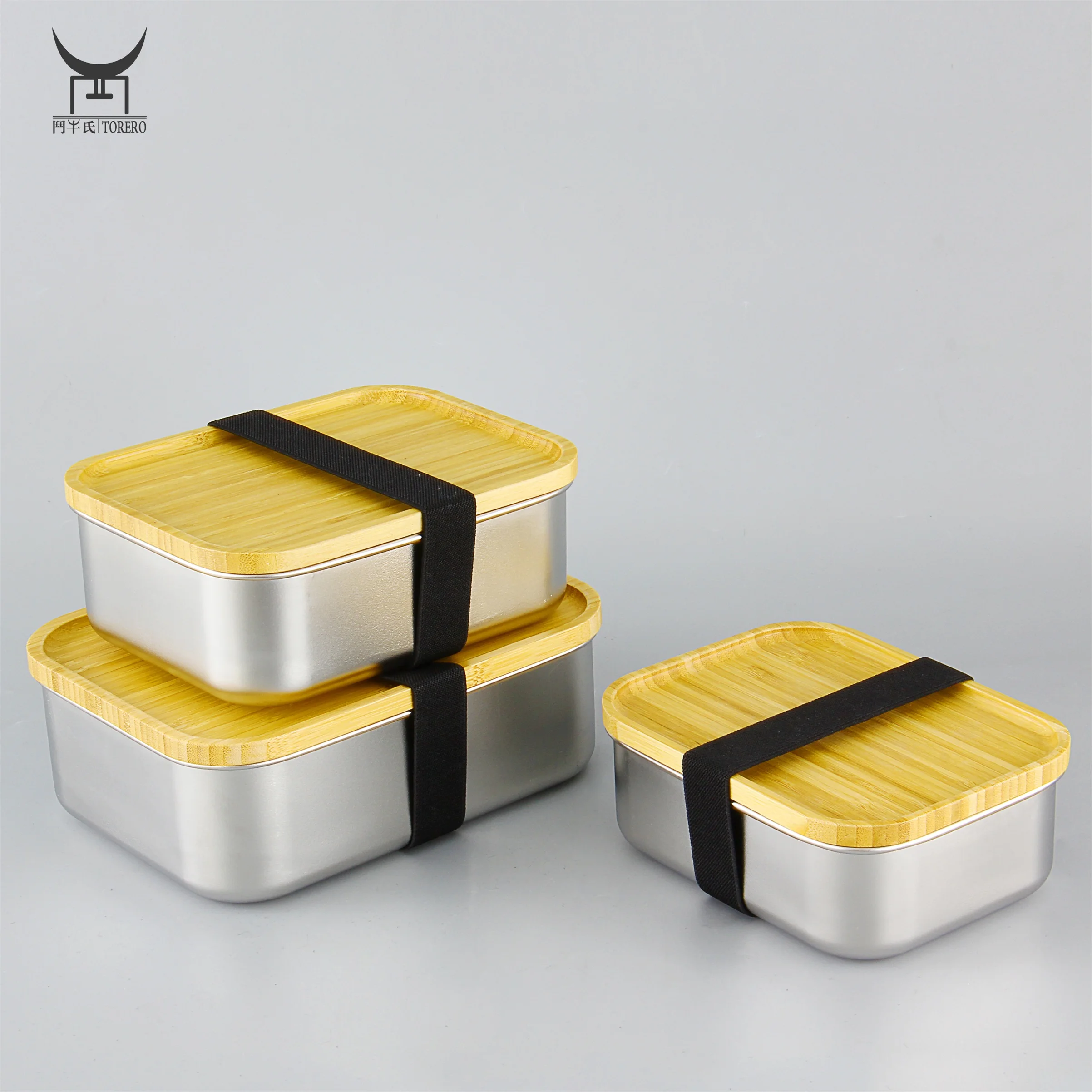 

Wholesale eusable food storage containers stainless steel metal rectangle lunch box for kids school