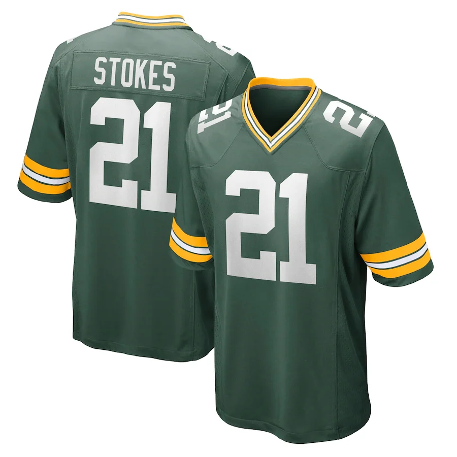 

Green Bay Eric Stokes 21 NF l Packer s American Football Jersey Top Quality Shirts Clothing Wear Cheap Wholesale