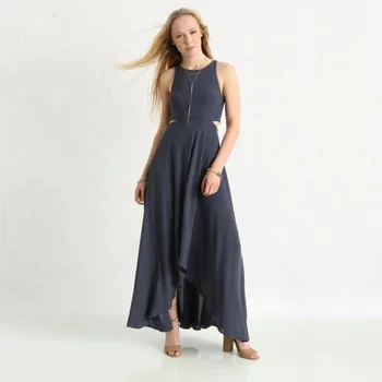 plain silk maxi dress