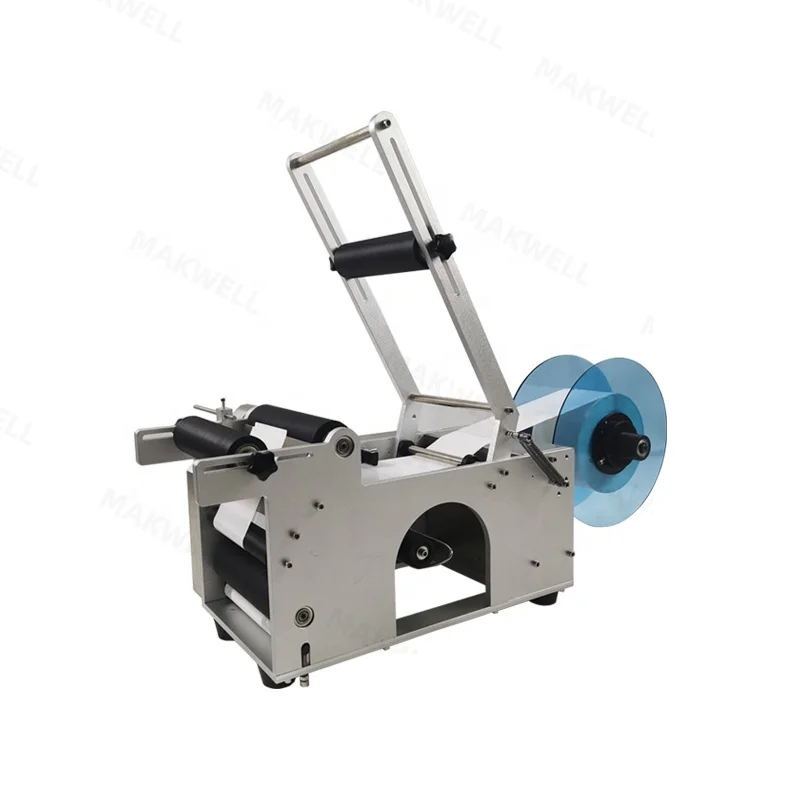 

MAKWELL Sticker Round Bottle Manual Digital Labeling Machine For Plastic Bottle