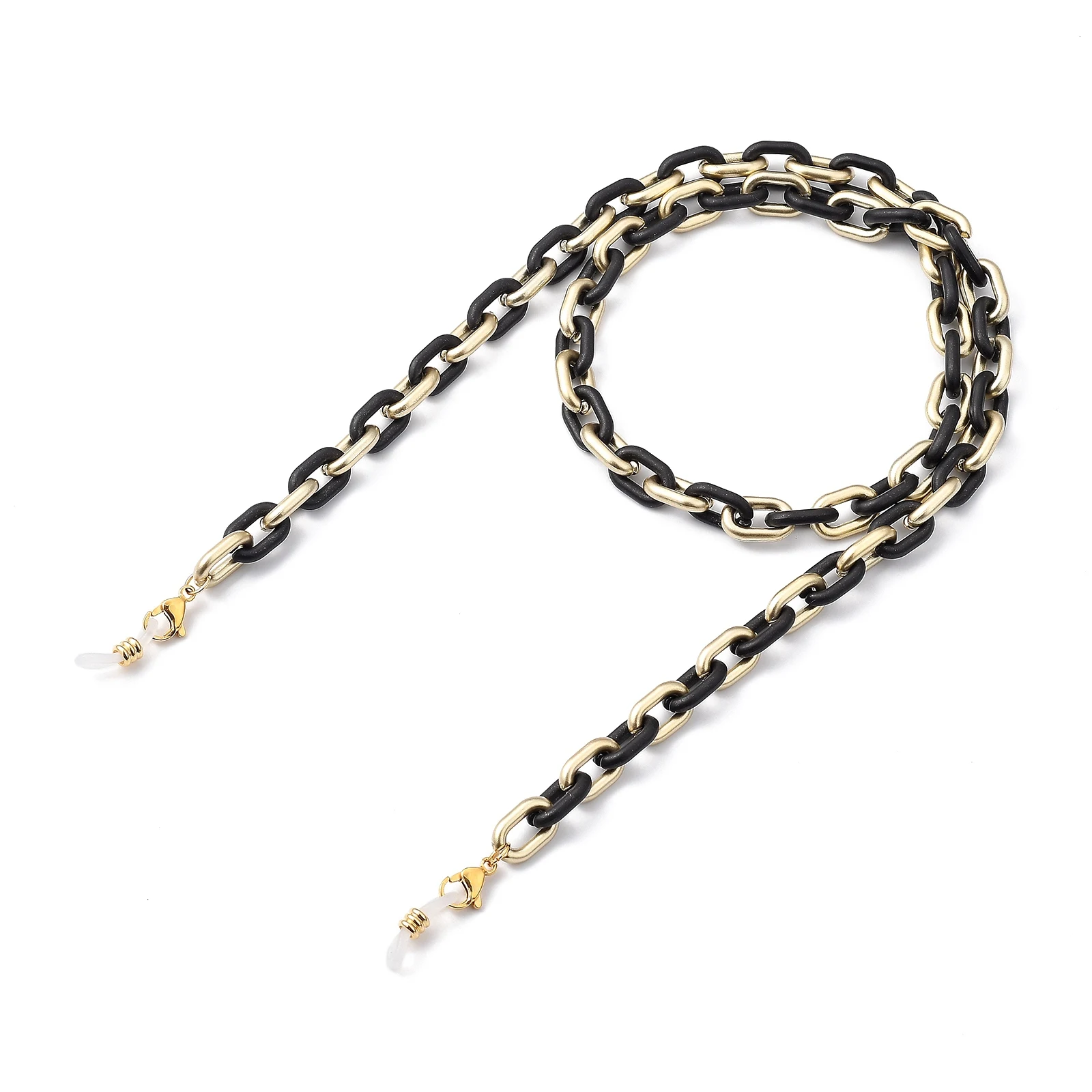 

PandaHall Spray Painted CCB Plastic Cable Eyeglasses Chain, Golden