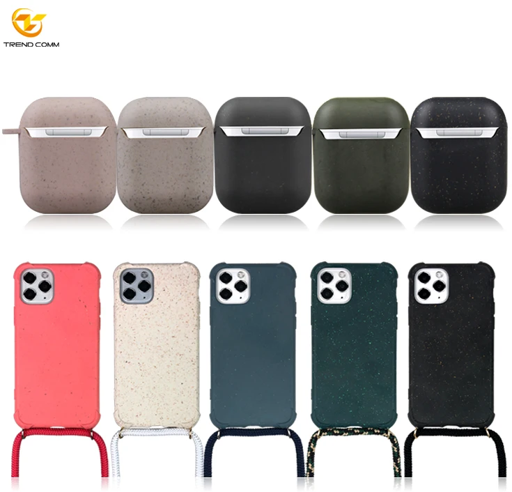 

Compostable 2 In 1 Earpods Earphones Case Phone Casing With Lanyard