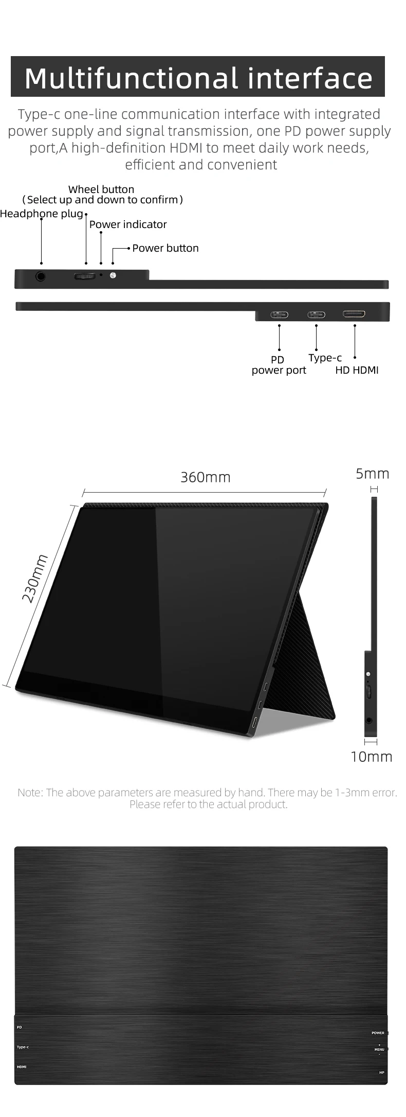 4K モニター 15.6インチ Intehill モバイルモニター 鮮やかな色彩と高