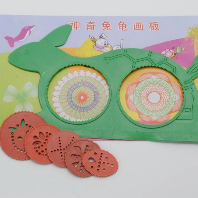 

Cute drawing ruler versatility Variety geometric Sketchpad Ruler Kids gift drawing board educational toys office School Supplies, As picture shown