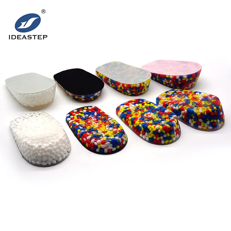 

Ideastep Newest multi colors foot care product heel cushion inserts shoe pads shock absorb PU gel Height increasing insoles, Pink+gray+black+white