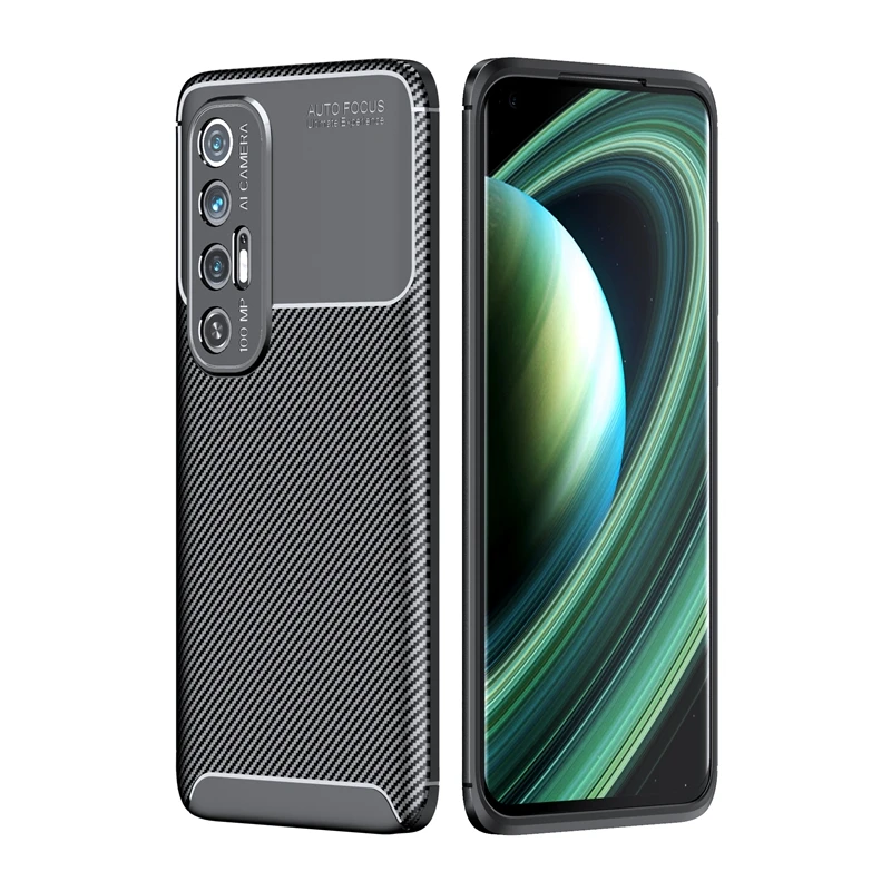 

Mobile Accessories Shockproof Carbon Fiber Silicone Protective Case For Xiaomi Mi 10S POCO F3 M3 X3 Note10 Pro