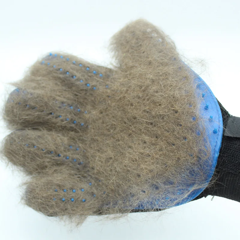 

Pet hair Removal Cleaning Five Fingers Deshedding Double Sided Pet Grooming Gloves
