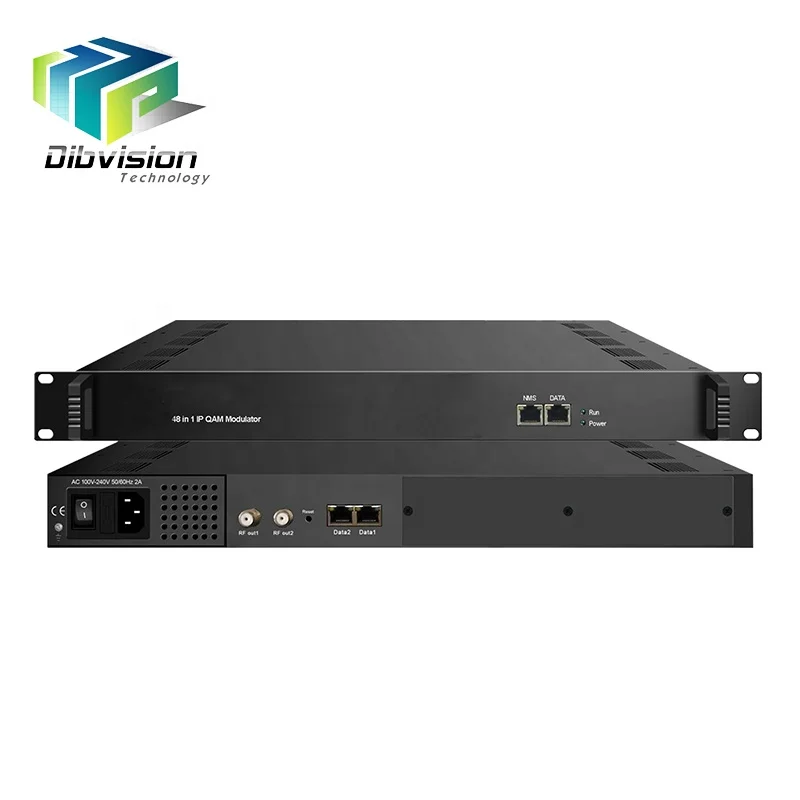 

1536 IP streaming to rf cable tv headend modulator build in 6 CAS