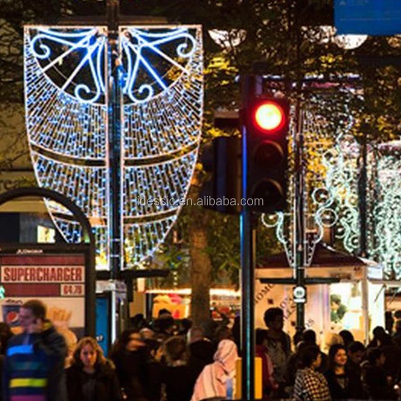 Outdoor Commercial Grade Pole Mounted Christmas Lights Street Pole