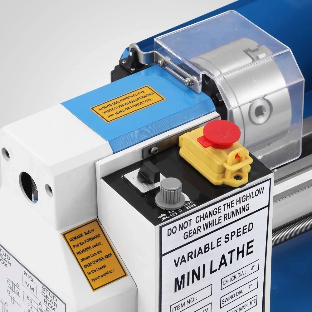 Industrial Hobbies Mini Lathe Machine Gear Head Metal Lathe 7*12 Inch