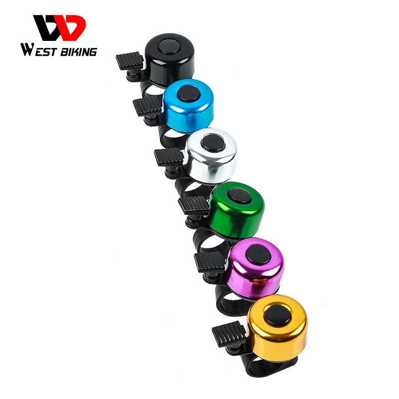 

WEST BIKING Bicycle Bells Colorful Ring Bell Handlebar Bicycle Accessories Riding Race MTB Road Bike Cycling Bicycle Alarm Bells