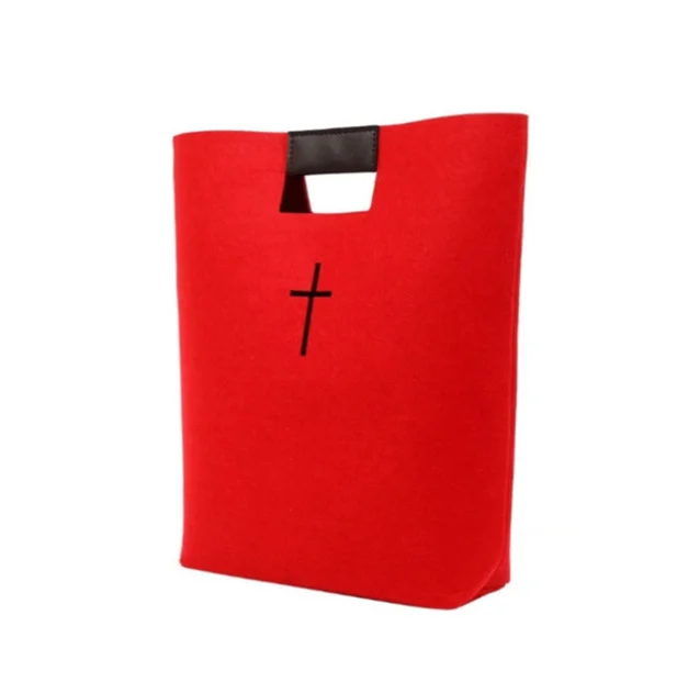 

Felt material Bible tote bag, Red or customized