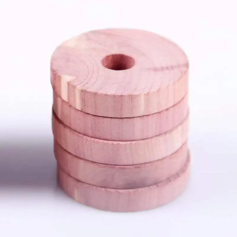 
High Quality Cedar Rings Anti Moth Away Repellent for Closets and Drawers Natural Round Cedar Wood Hanger Rings block 