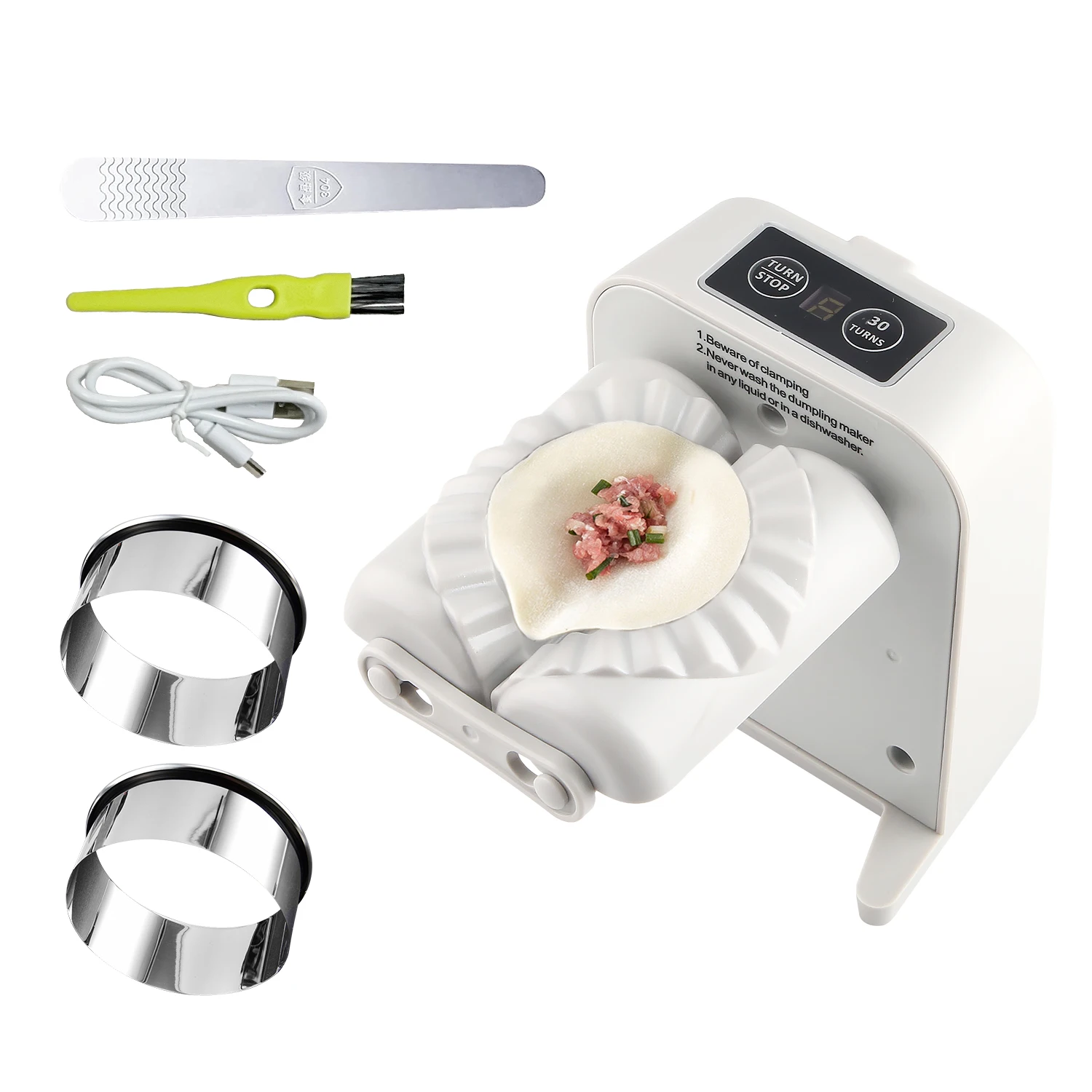 

Dumpling Maker Machine Electric Household Automatic Potsticker for Home Family Squeezer Dough Skin Wrapper gyoza Maker Press