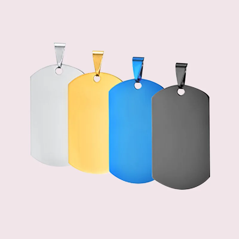 

Manufacturers wholesale European and American blank engraving stainless steel army brand titanium steel dog tag