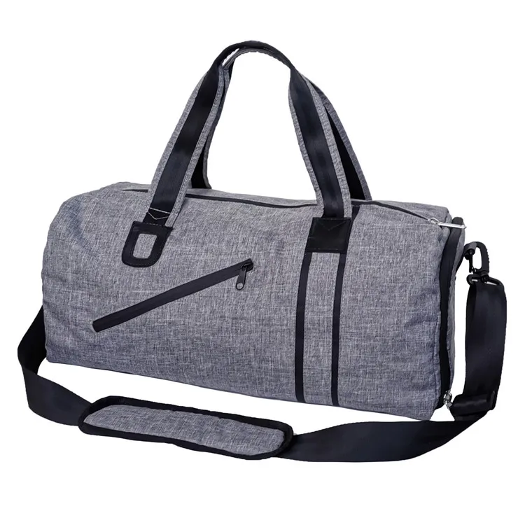 

Portable Foldable Gym Sports Travel Luggage Duffle Bag with Shoe Compartment, Grey
