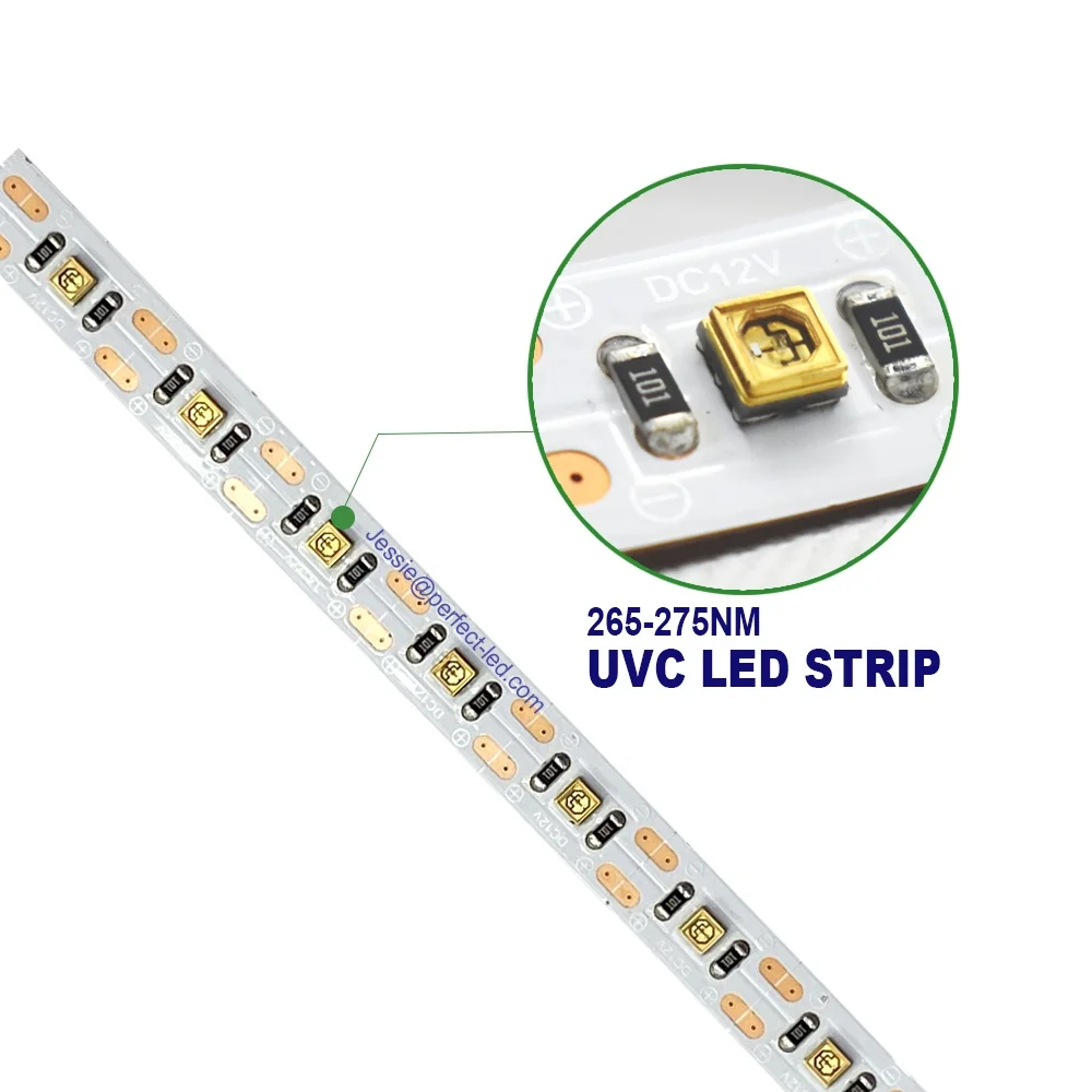 

UVC germicidal ultraviolet 12V 265nm 275nm UVC UV flexible led strip