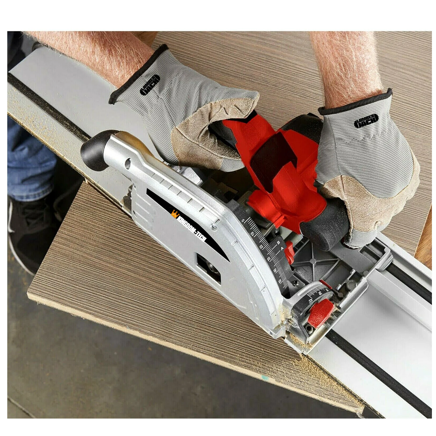 
Heavy Duty Electricity 1200W 165Mm Table Sloding Guide Rail Circular Saw With Track 