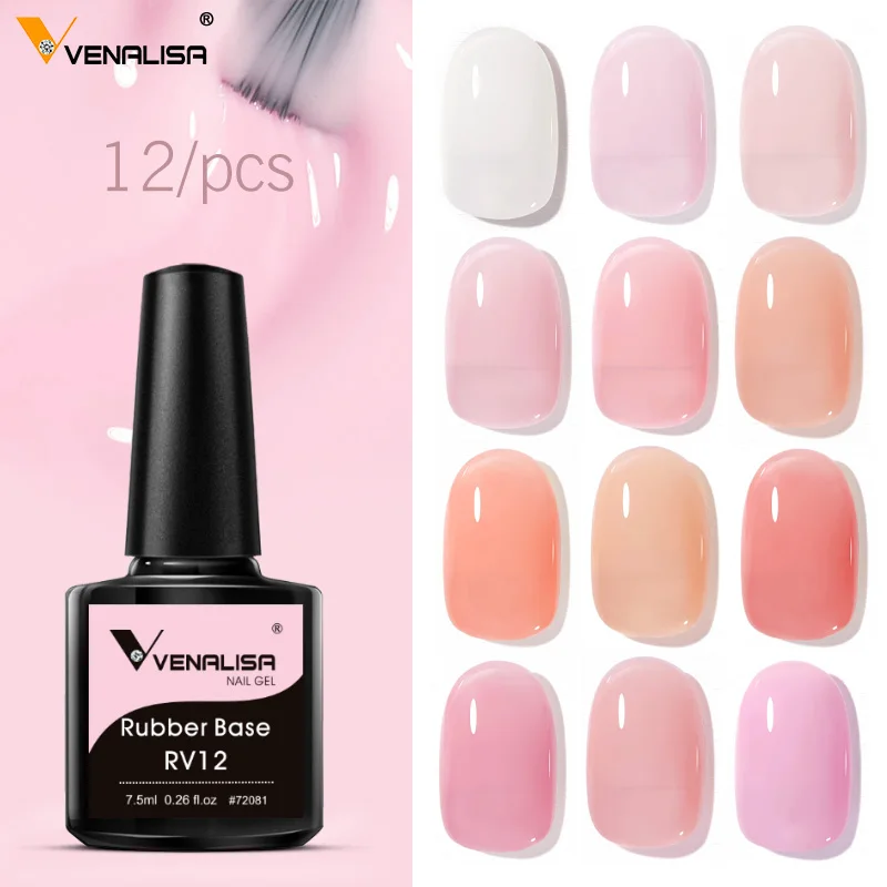 Venalisa Nail Arts Christmas Gift 7.5ML Soak Off UV/LED Camouflage Color Rubber Base Top Coat for Gel Lacquer Nail Designs