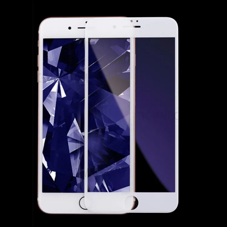 

Anti-Blue mobile screen protectors Unti-Scartch Stain Resistant Tempered Glass for 6/7/8 plus, White or black frame