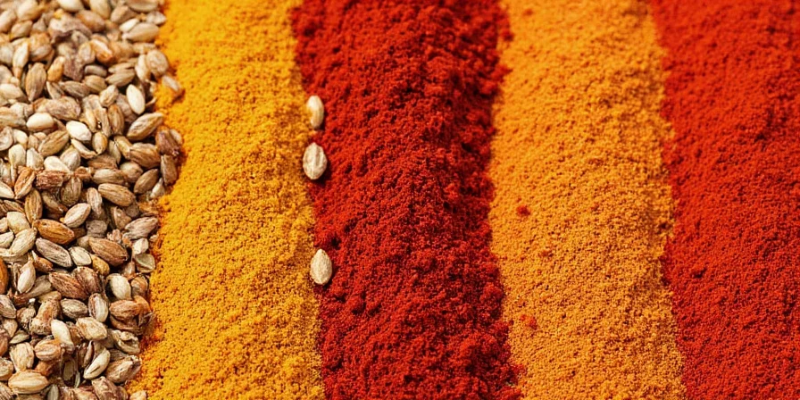 Spice Rack with Fiery Flavors