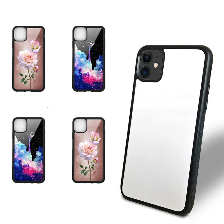 

ZHIKE Wholesale Bulk Hard Clear Cover Heat Pc Rubber tpu for iphone 11 12 2d Diy for Printing Blanks Sublimation Phone Cases