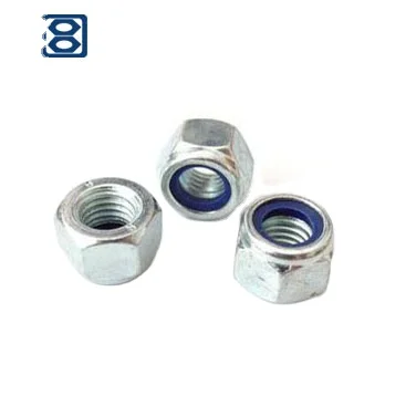 
Hardware fasteners metal carbon steel zinc galvanized nylon insert lock hex cap nylock nylok nut nuts DIN982 985 