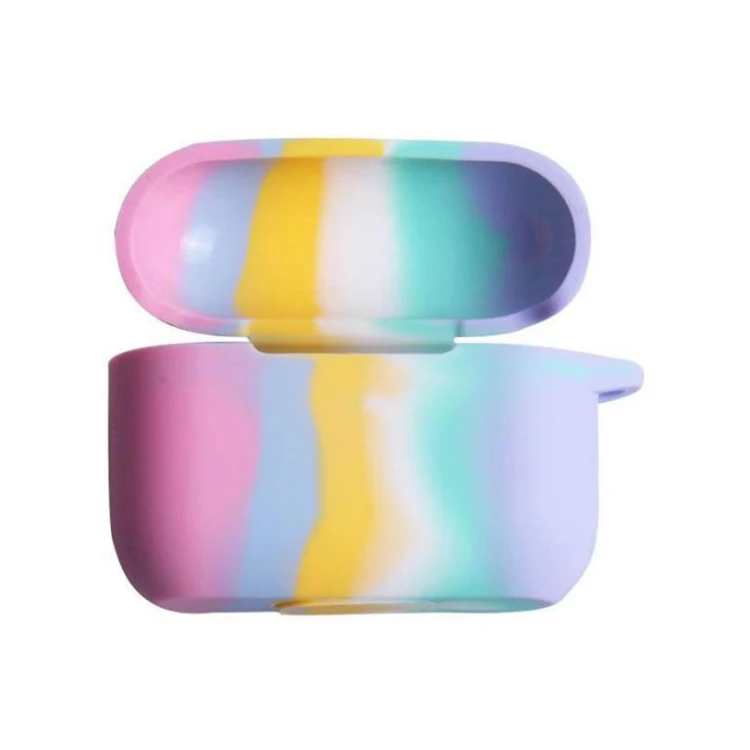 

Rainbow color silicone earphone case protective High Quality silicon silicone earphone protective cover For AirPods Pro3 /2