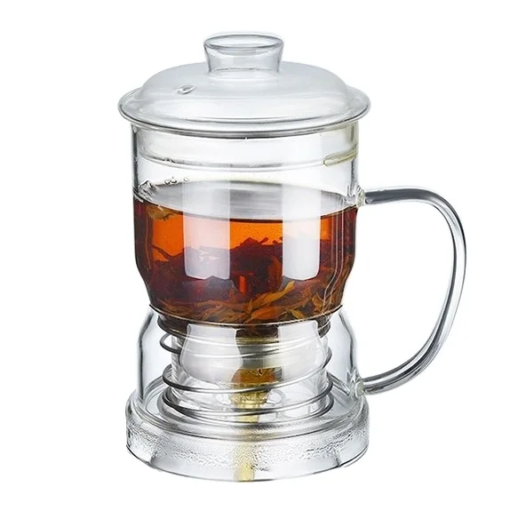 

Glass Tea Maker with Tea infuser Bottom Dispensing Teapot for tea coffee, Clear