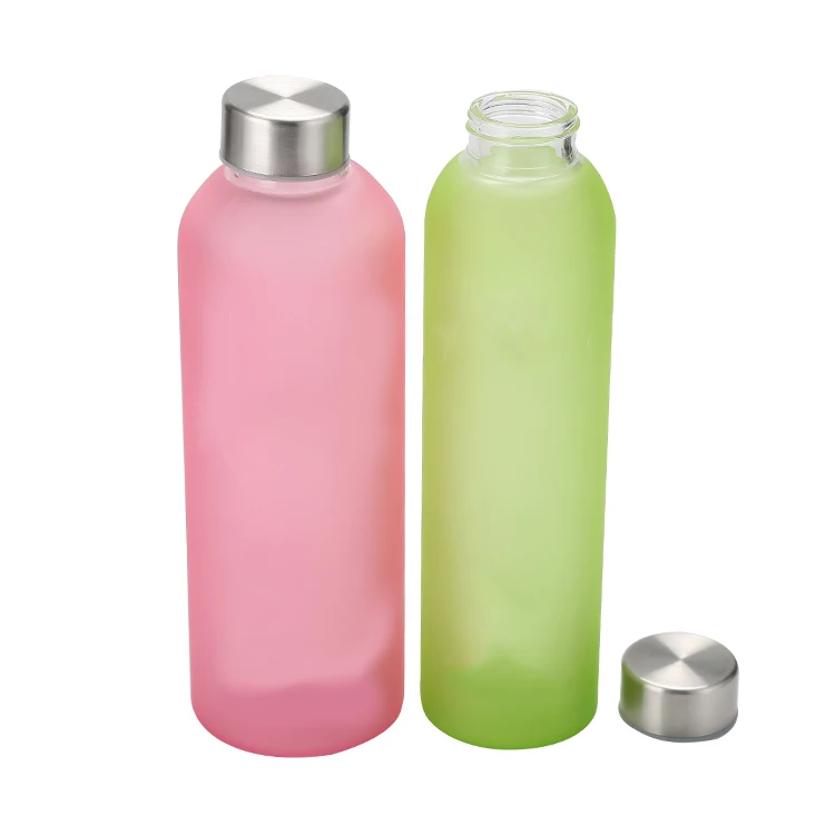 

High quality borosilicate frost glass water bottle 750ml glass bottles