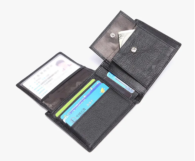 

2020 New Men Wallets Genuine Leather Purse Mens Money Bag Card Holder Wallet Man Leather Coin Pocket Wallet Male