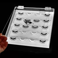 

Makeup tools case acrylic eyelash storage organizer false eyelashes display box