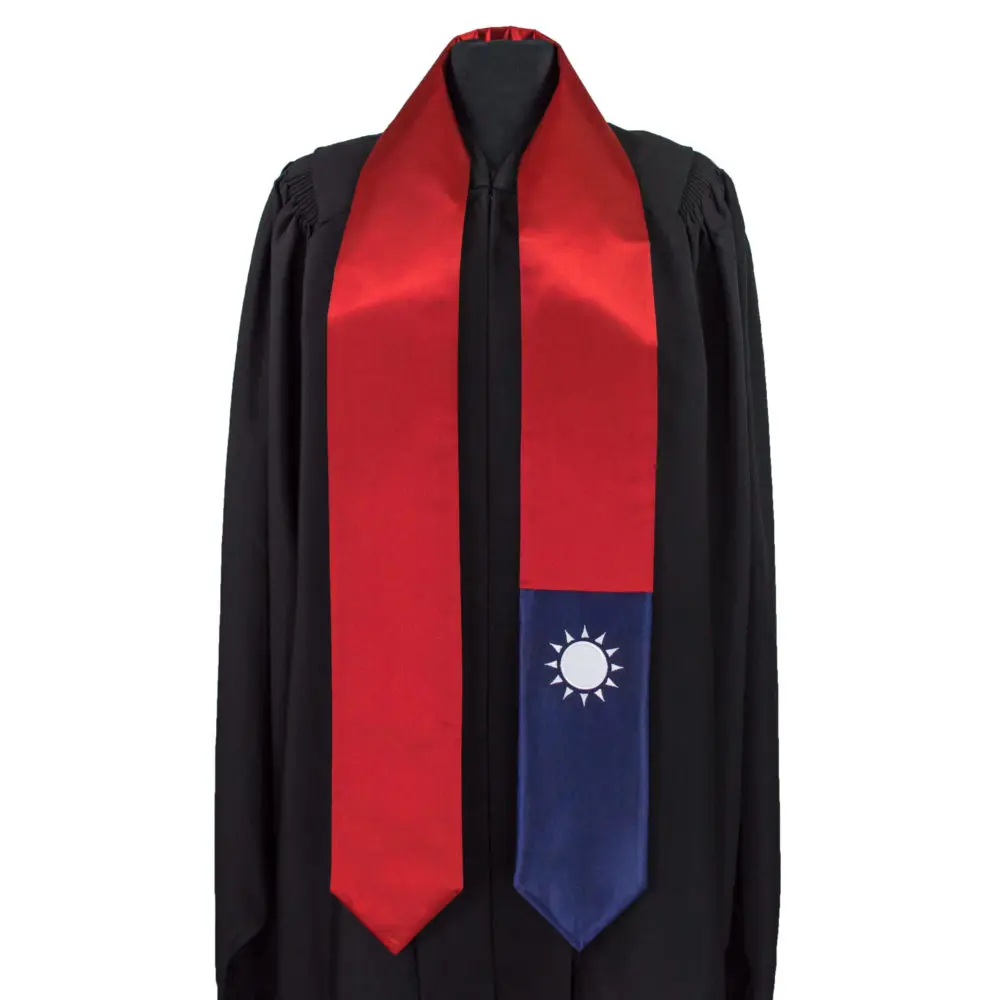 

Taiwan custom logo graduating sash satin graduation stole graduation sash, Custom colour