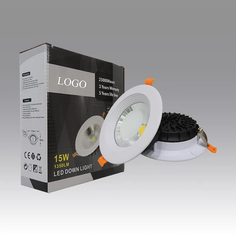 led pot lights cost effective led downlights slim COB round ceiling down light high lumen embedded down lighting