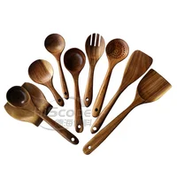 

wooden cooking kitchen accessories set teak wood cooking utensil set