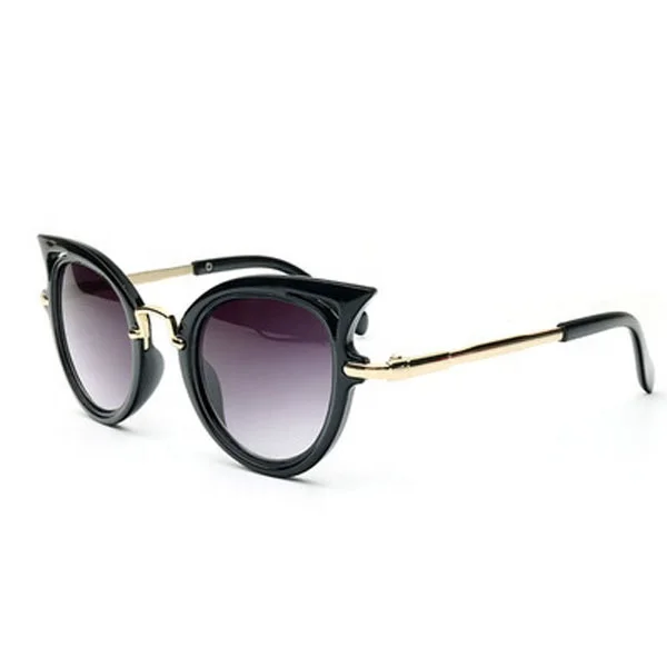 

wholesale fashion design unique party uv400 oem custom small plastic cat eye black frame children kids sunglasses sun glasses, Same as photo
