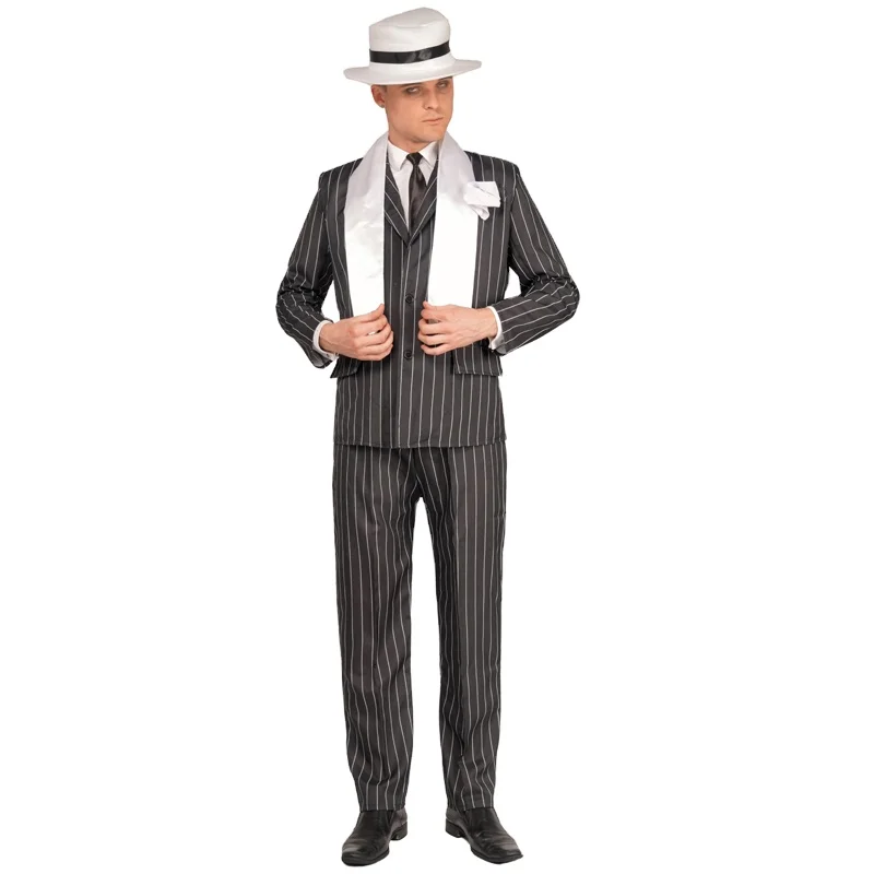 

Men's Striped Suit Leisure Halloween Coat Daily Uniform