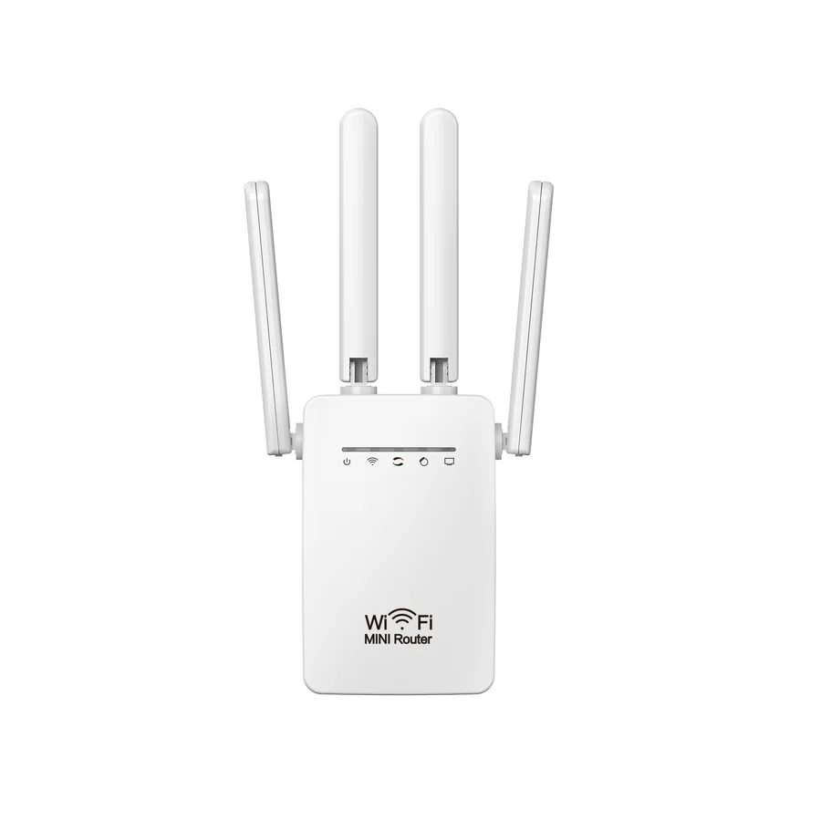 

Wireless-n Mini Wifi Repiter Antenna Extender 300Mbps Wi-Fi Amplifier 802.11N Long Range Signal Booster Wifi repeater Routers, White/black