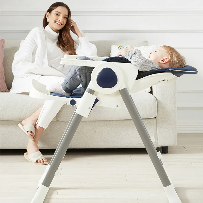 

Multifunctional Adjustable Foldable Baby High Chair for 0-5 Years Children Baby Feeding Chair, Blue/green/pink
