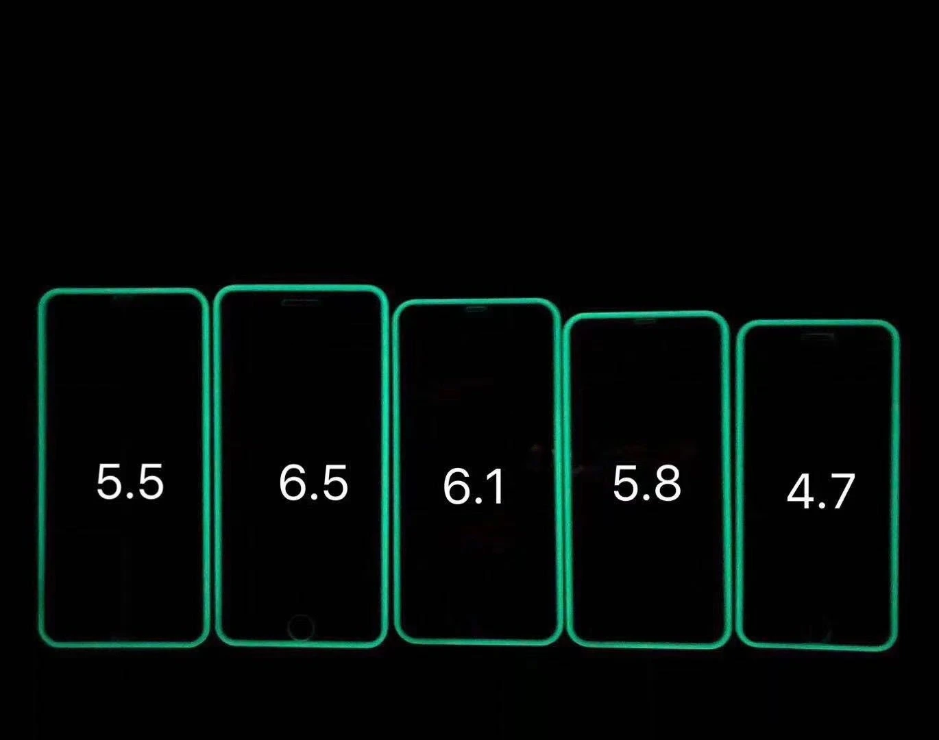 Liquid Silicone Edge Protective Luminous Full Cover Tempered Glass For