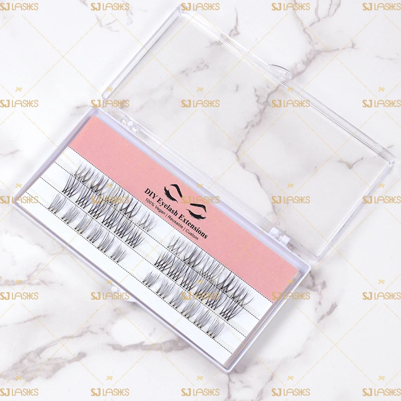 

individual wispy eyelash set flare lashes package box empty eyelash packaging box human hair lashes private label wispies