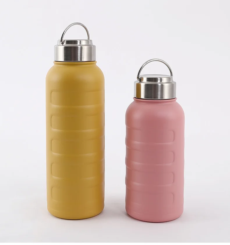 

Sports Gym Metal Flask Perfect Outdoor Sports Camping Hiking Cycling Stainless Steel Water Bottle Double Wall Vacuum Insulated