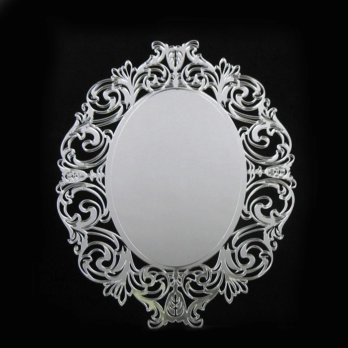 Oval Decorative Acrylic Mirror Laser Cut Silver Mirror Custom Acrylic Mirror Decor Buy Oval