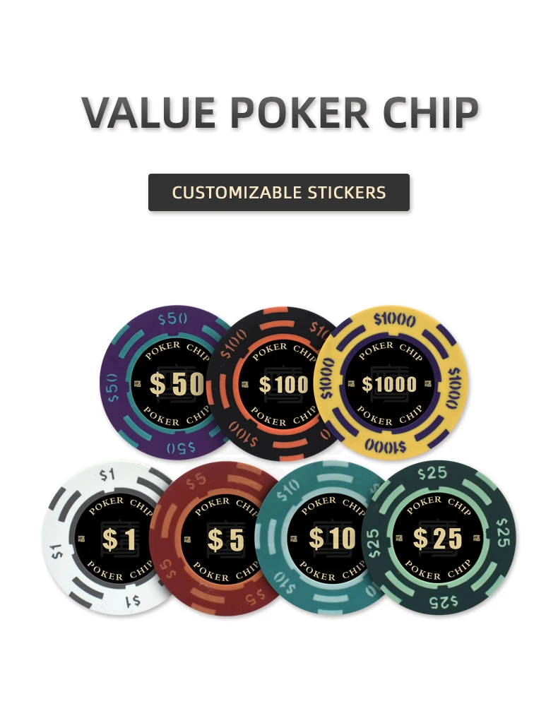 Yh Beste Verkauf Custom Aufkleber Poker Chips Casino Rfid Uv Luxus