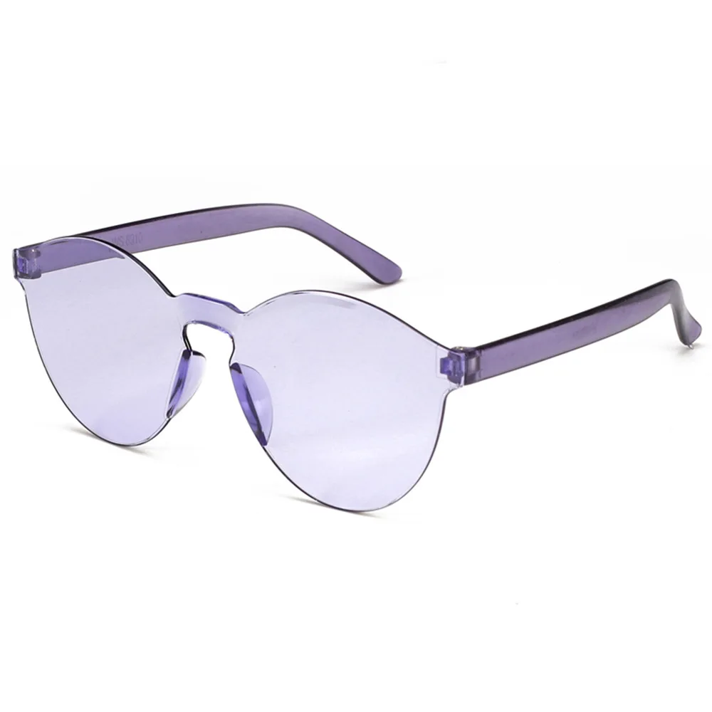 

SKYWAY Hot Selling Cheap Frameless One Piece Lens Jelly Sunglasses Candy Color Fashion Transparent Sun Glasses