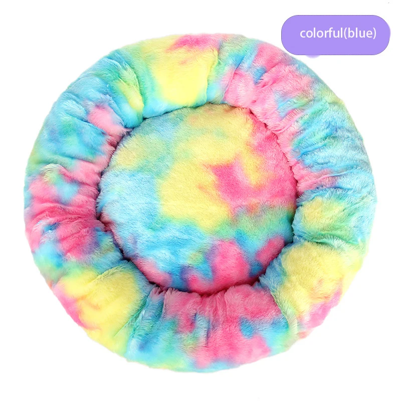 

FreeExport Faux Fur Pet Fluffy Plush Luxury Washable Super Soft Donut Pet Soft Dog Cat Bed Large For Pet, Picture show