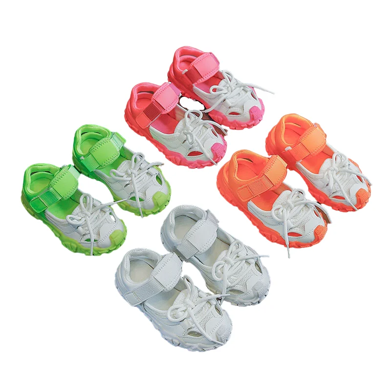 

Children Shoes 2021 Summer New Girls Casual Shoes Sandals Anti-kick And Anti-skid Students Shoes Kids Sandal